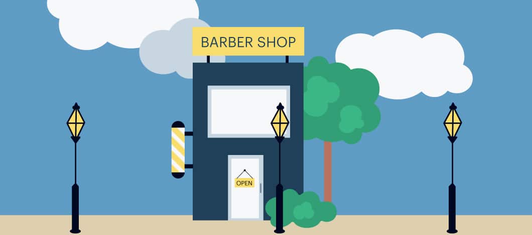 Barber shop storefront