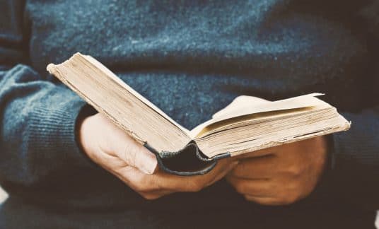 Man holding a book