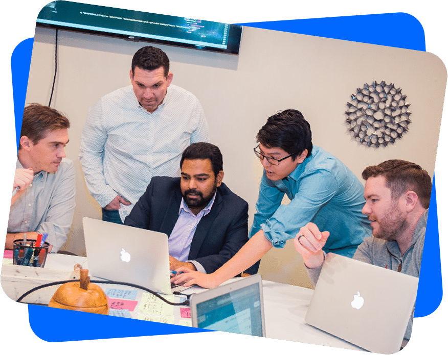 Fast Capital 360 technology and marketing team problem solving together