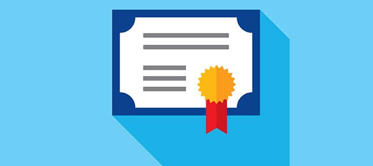 A framed certificate hangs on a wall. SBA certification can help your business access federal contract work.