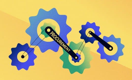 Procurement text on a series of gears