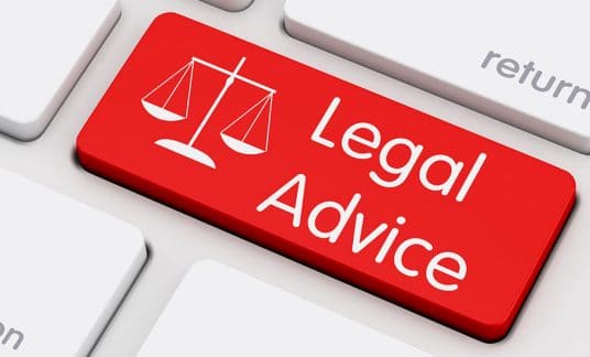 A red keyboard key reads "Legal Advice." Is LegalZoom right for your small business?