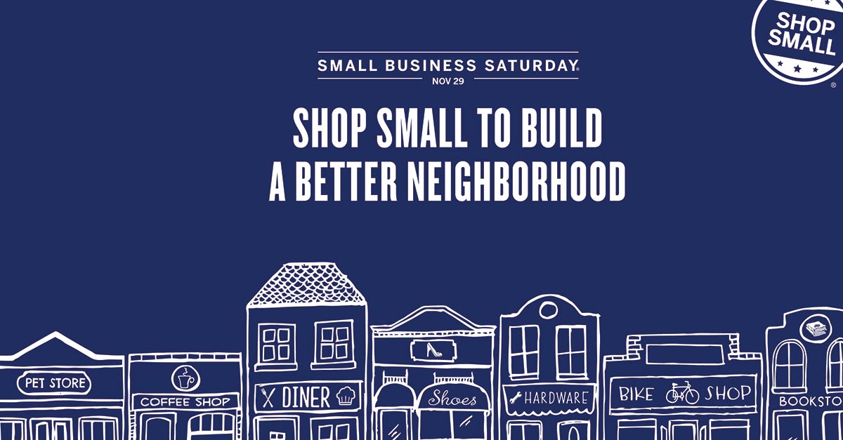 An illustration promoting American Express Small Business Saturday.