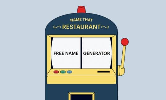 A slot machine is made up to be a business name generator.