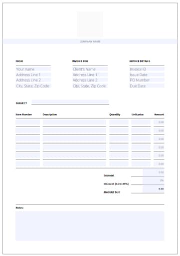 Business Invoice Templates Examples Fast Capital 360