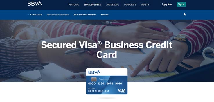 The BBVA Secured Visa Business Credit Card is only available in Alabama, Florida, Arizona, Texas, New Mexico, Colorado and California.