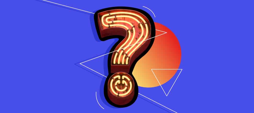 Question mark neon sign