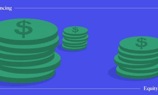 Debt and equity financing with stacked coins