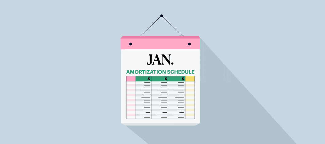 An animated gif with changing months on a wall calendar. Keep track of payments on your amortization schedule.