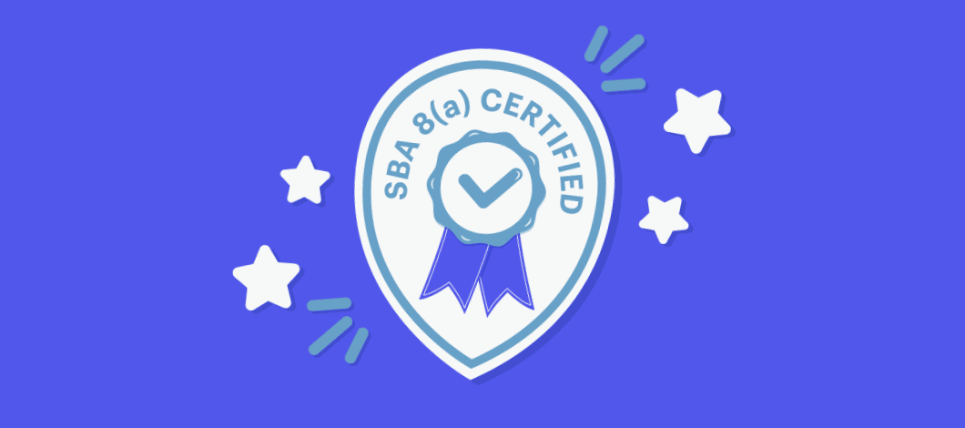 SBA 8(a) Certified graphic with a ribbon