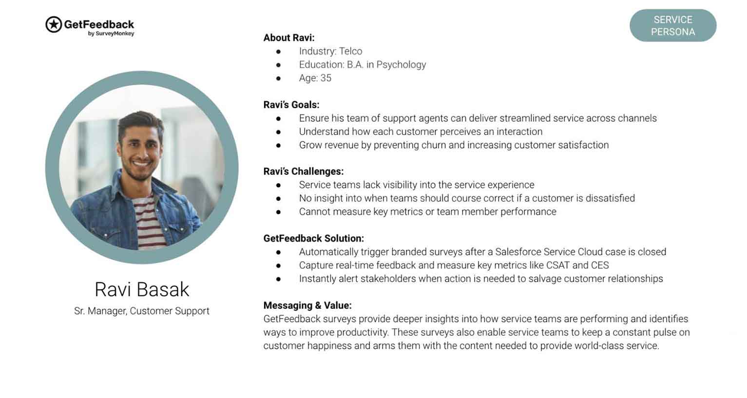 This business-to-business customer profile example is from GetFeedback by Survey Monkey.