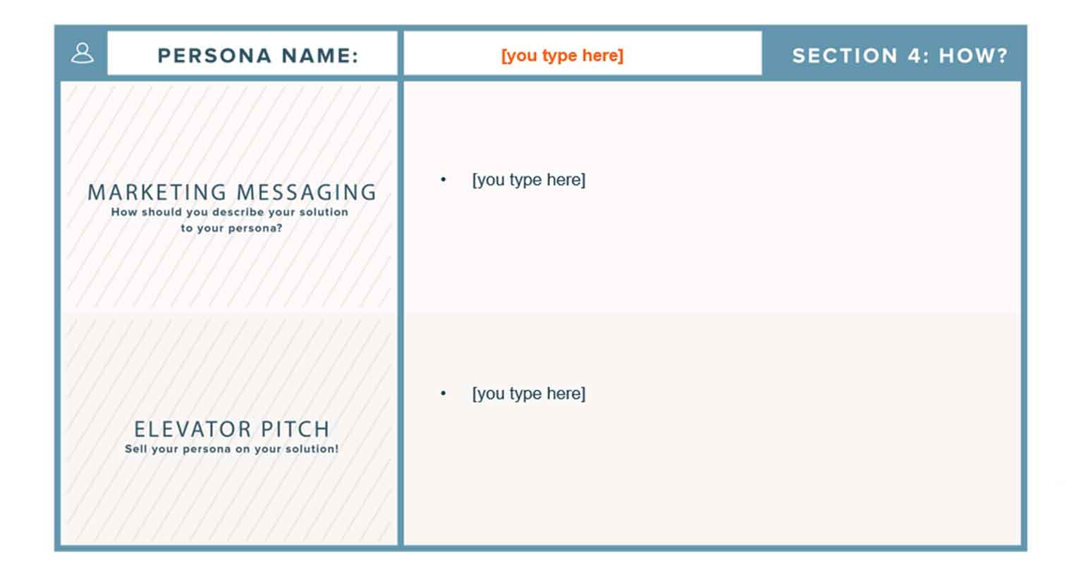 Section 4 of a free template from HubSpot.