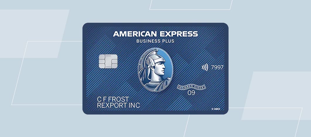 Image of American Express’s Business Plus credit card, blue in color