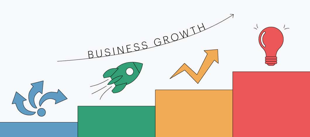 Business growth chart going up