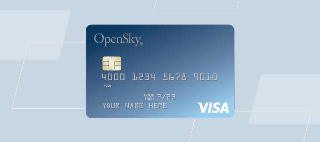 Image of OpenSky’s Visa business credit card, blue in color