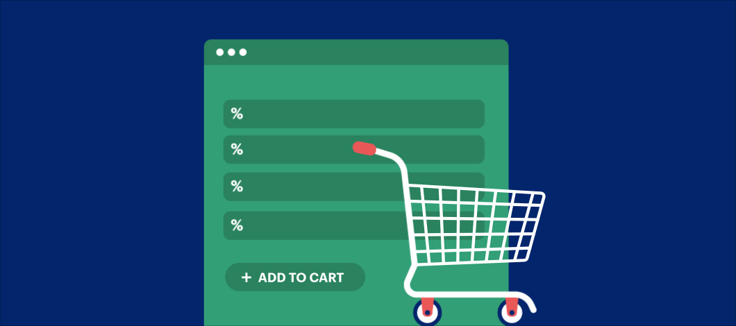 A digital shopping cart is loaded with statistics.