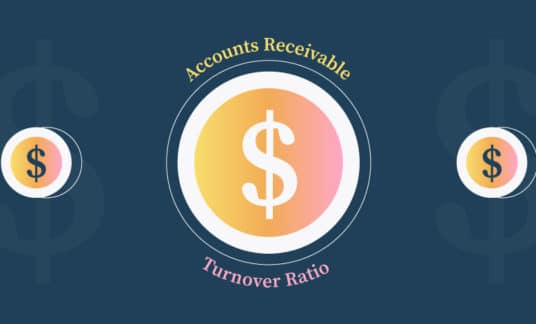 Three circles with dollar signs in them and the words Accounts Receivable Turnover Ratio