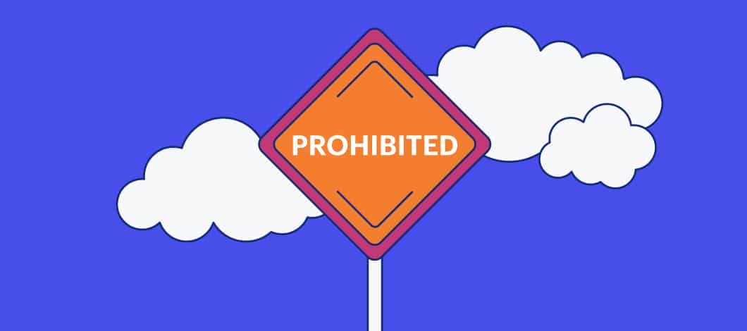 A warning sign labeled “Prohibited.”