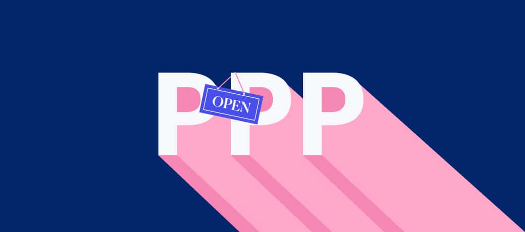 There's an open sign on the letters “PPP."