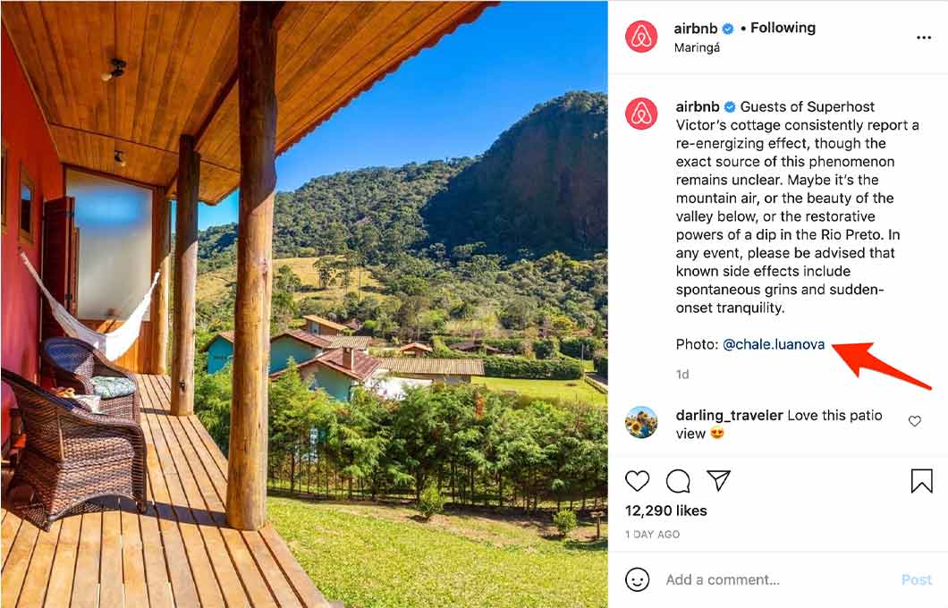Types of Content Marketing: Airbnb UGC