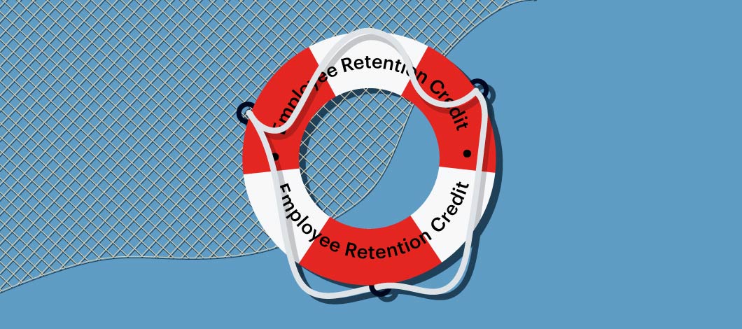 A ring buoy is labeled “Employee Retention Credit.”