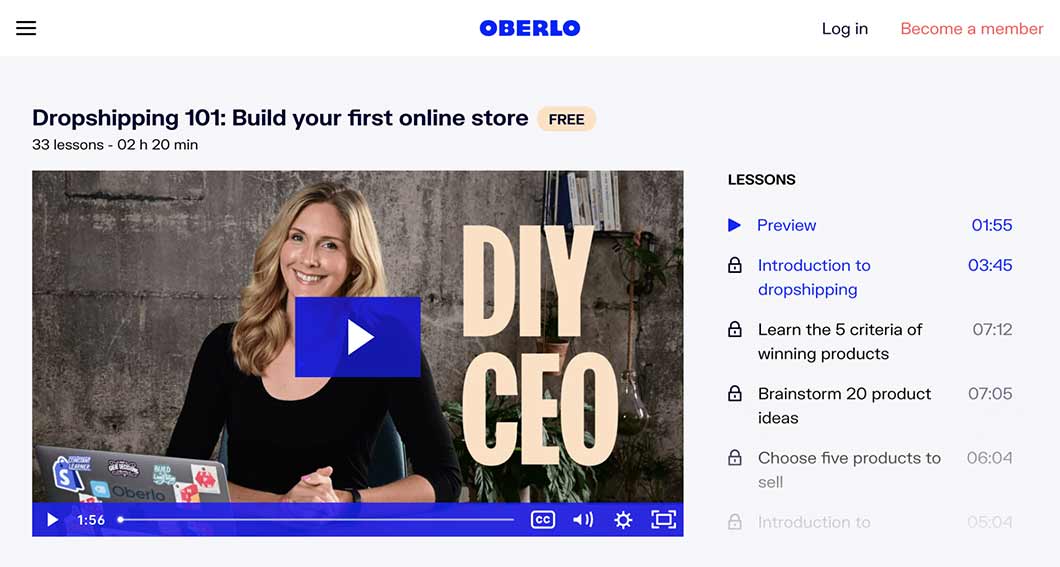 Types of Content Marketing: Oberlo Online Course