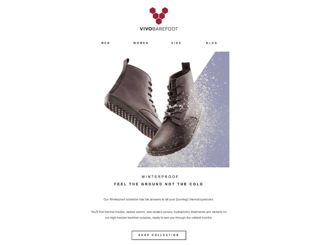 Promo Email Examples: Vivobarefoot