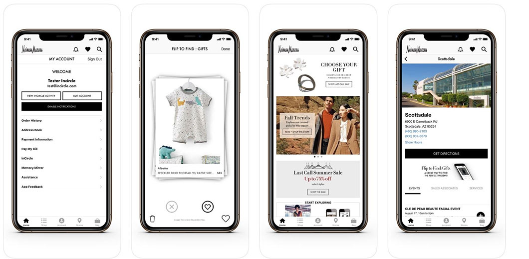 The Neiman Marcus website is optimized for smartphones.