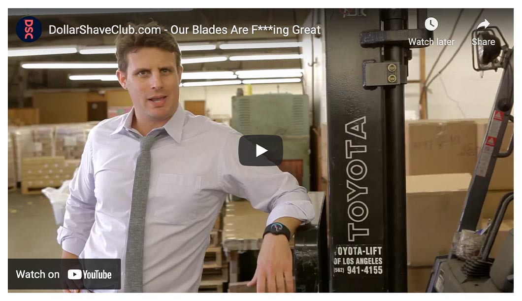Michael Dubin leaned into his talents as a video marketer and produced a tongue-in-cheek video promoting Dollar Shave Club.