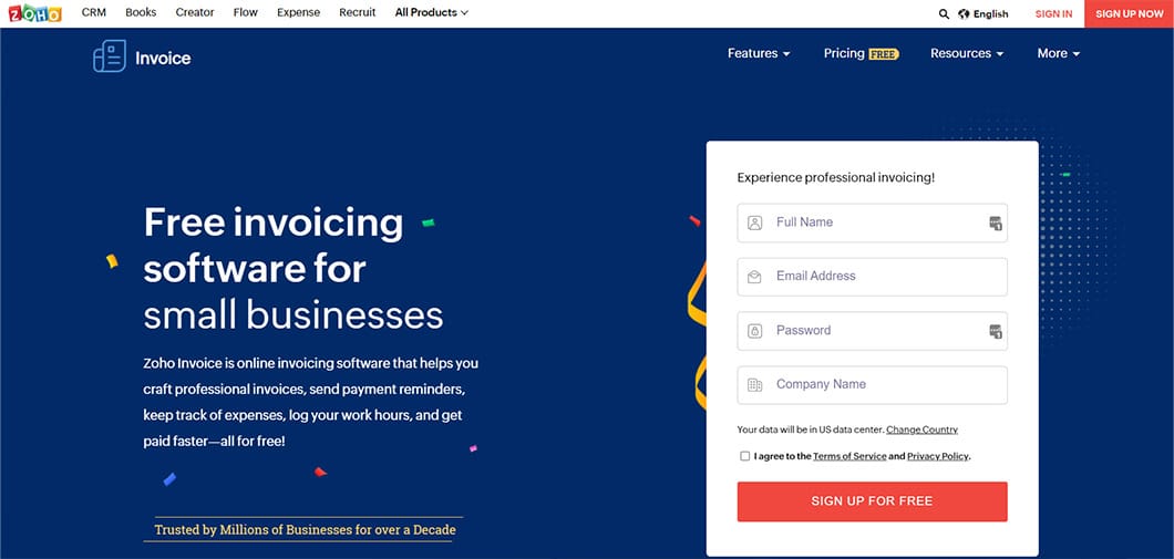 With Zoho Invoice, you create professional-looking invoices by choosing from a host of templates and edit each one to include your branding.