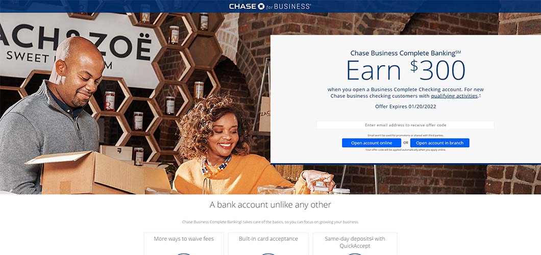 Another candidate for best online business checking is Chase’s Business Complete Checking account.