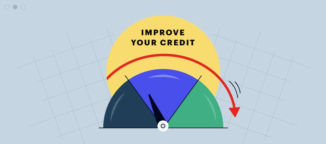 Image of a meter with the words Improve Your Credit above